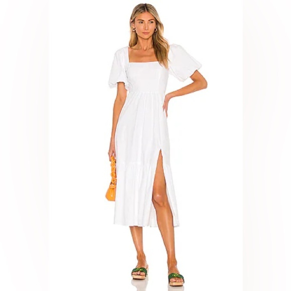 ASTR The Label Poplin White Dress Small B2122